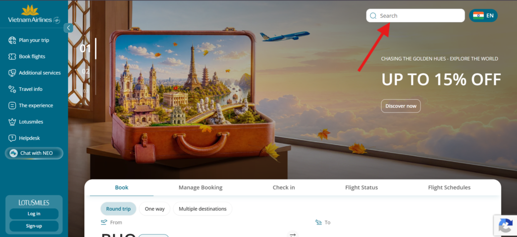 Vietnam Airlines Home Page